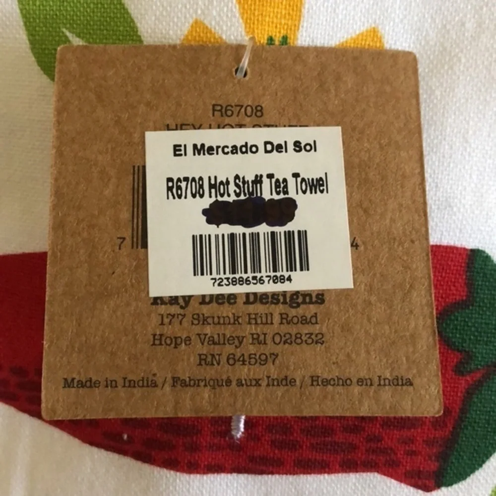 KAY DEE DESIGNS WELL DRESSED KITCHEN TOWEL EMBROIDERED HEY HOT STUFF